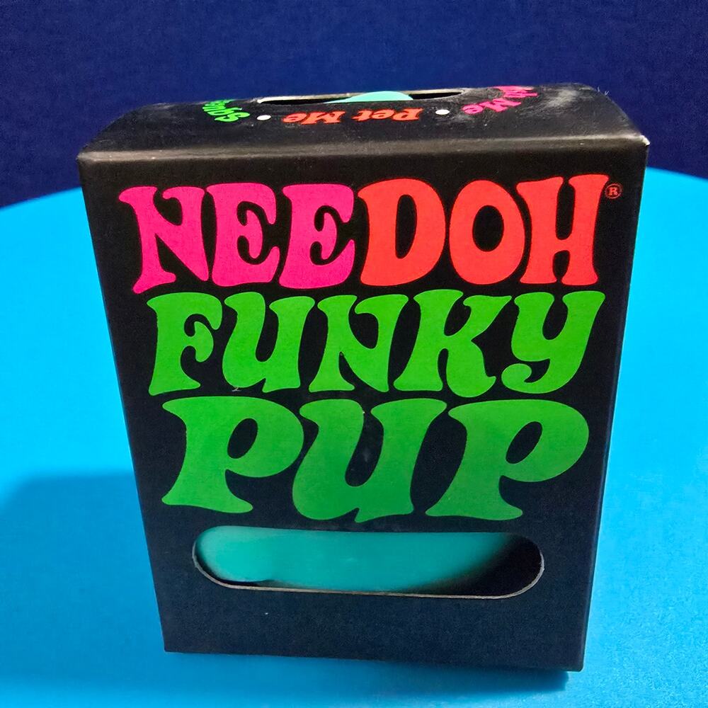 New NeeDoh Teal Funky Pup Squishy Squish me Pet me!